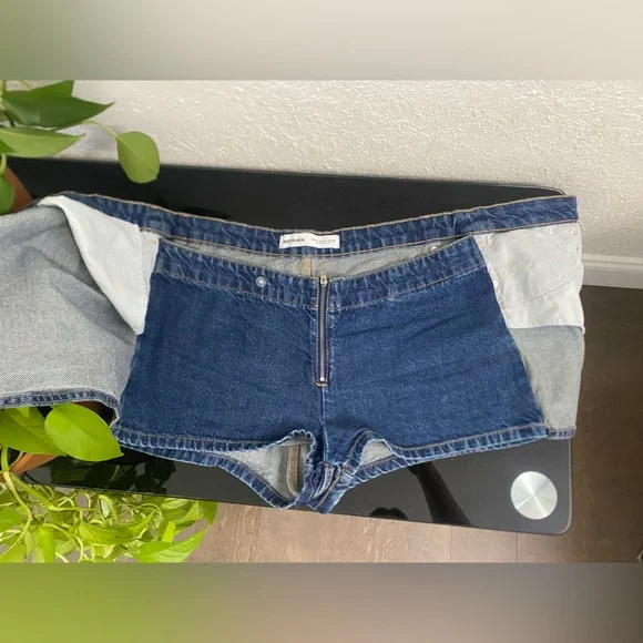 Bershka Blue Denim Skort, size 8 - Picture 3 of 5